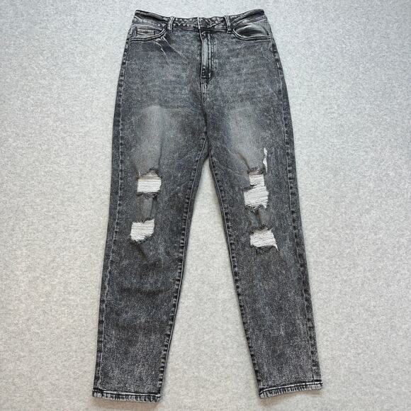 KanCan Signature Baggy Fit Jeans Women's 29 Black VBK1897A Distressed High-Rise - Picture 1 of 9